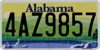 AL license plate 4AZ9857