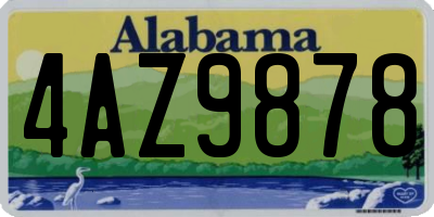 AL license plate 4AZ9878