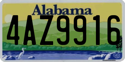 AL license plate 4AZ9916