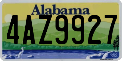AL license plate 4AZ9927