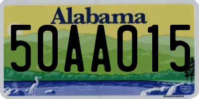 AL license plate 50AA015
