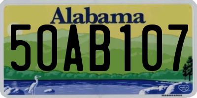 AL license plate 50AB107