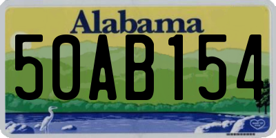 AL license plate 50AB154