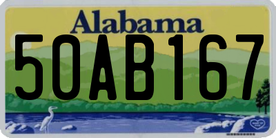 AL license plate 50AB167