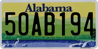 AL license plate 50AB194