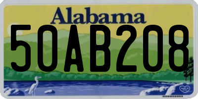 AL license plate 50AB208