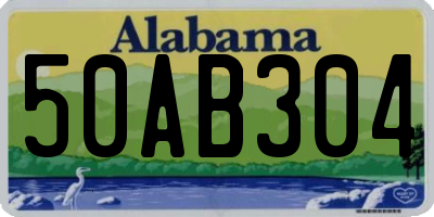 AL license plate 50AB304