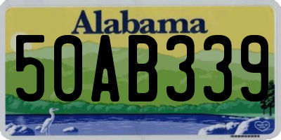 AL license plate 50AB339