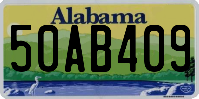 AL license plate 50AB409