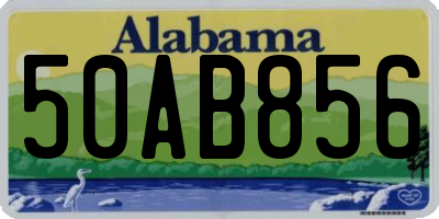 AL license plate 50AB856