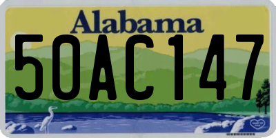 AL license plate 50AC147
