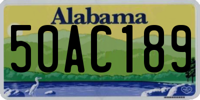 AL license plate 50AC189