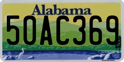 AL license plate 50AC369