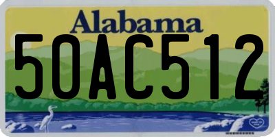 AL license plate 50AC512