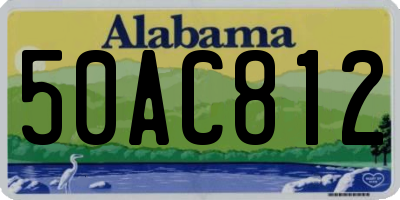AL license plate 50AC812