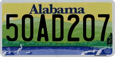 AL license plate 50AD207