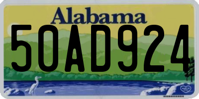 AL license plate 50AD924