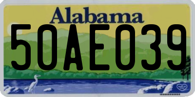 AL license plate 50AE039
