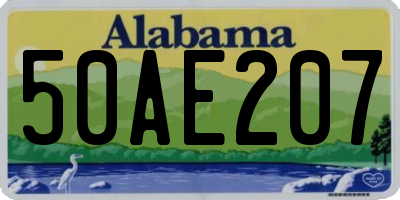 AL license plate 50AE207