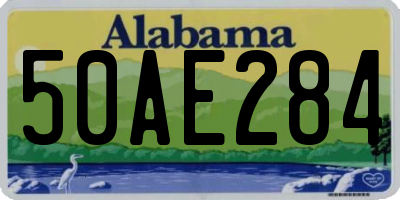 AL license plate 50AE284