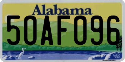 AL license plate 50AF096