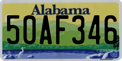 AL license plate 50AF346