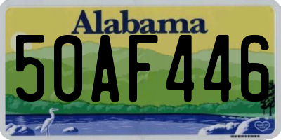 AL license plate 50AF446