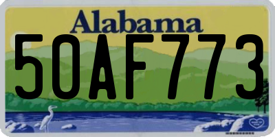AL license plate 50AF773