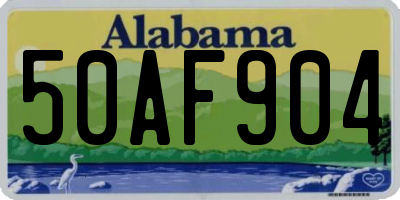 AL license plate 50AF904