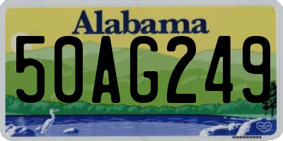 AL license plate 50AG249