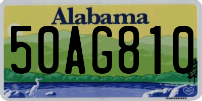 AL license plate 50AG810