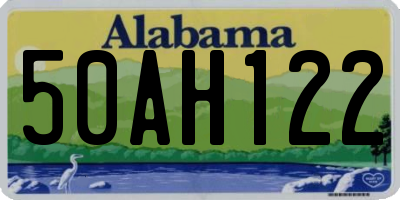 AL license plate 50AH122