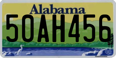 AL license plate 50AH456