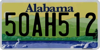 AL license plate 50AH512