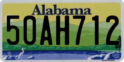 AL license plate 50AH712