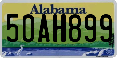 AL license plate 50AH899