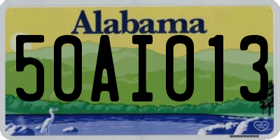 AL license plate 50AI013