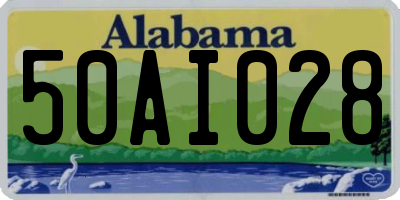AL license plate 50AI028