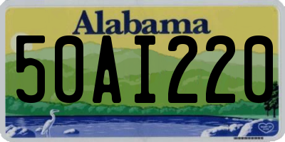 AL license plate 50AI220