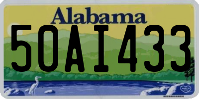 AL license plate 50AI433