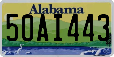 AL license plate 50AI443