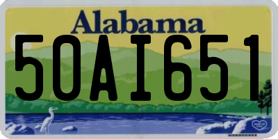 AL license plate 50AI651