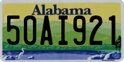 AL license plate 50AI921
