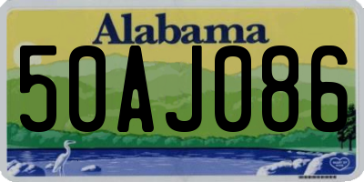 AL license plate 50AJ086