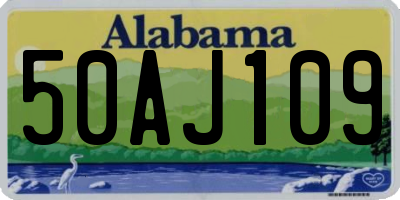 AL license plate 50AJ109