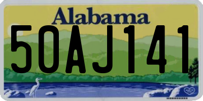 AL license plate 50AJ141
