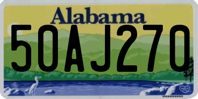 AL license plate 50AJ270