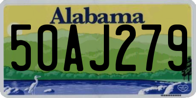 AL license plate 50AJ279
