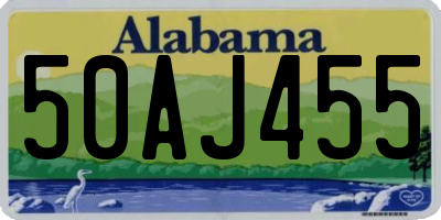 AL license plate 50AJ455