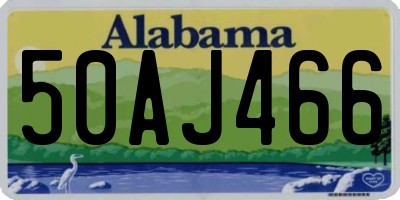 AL license plate 50AJ466